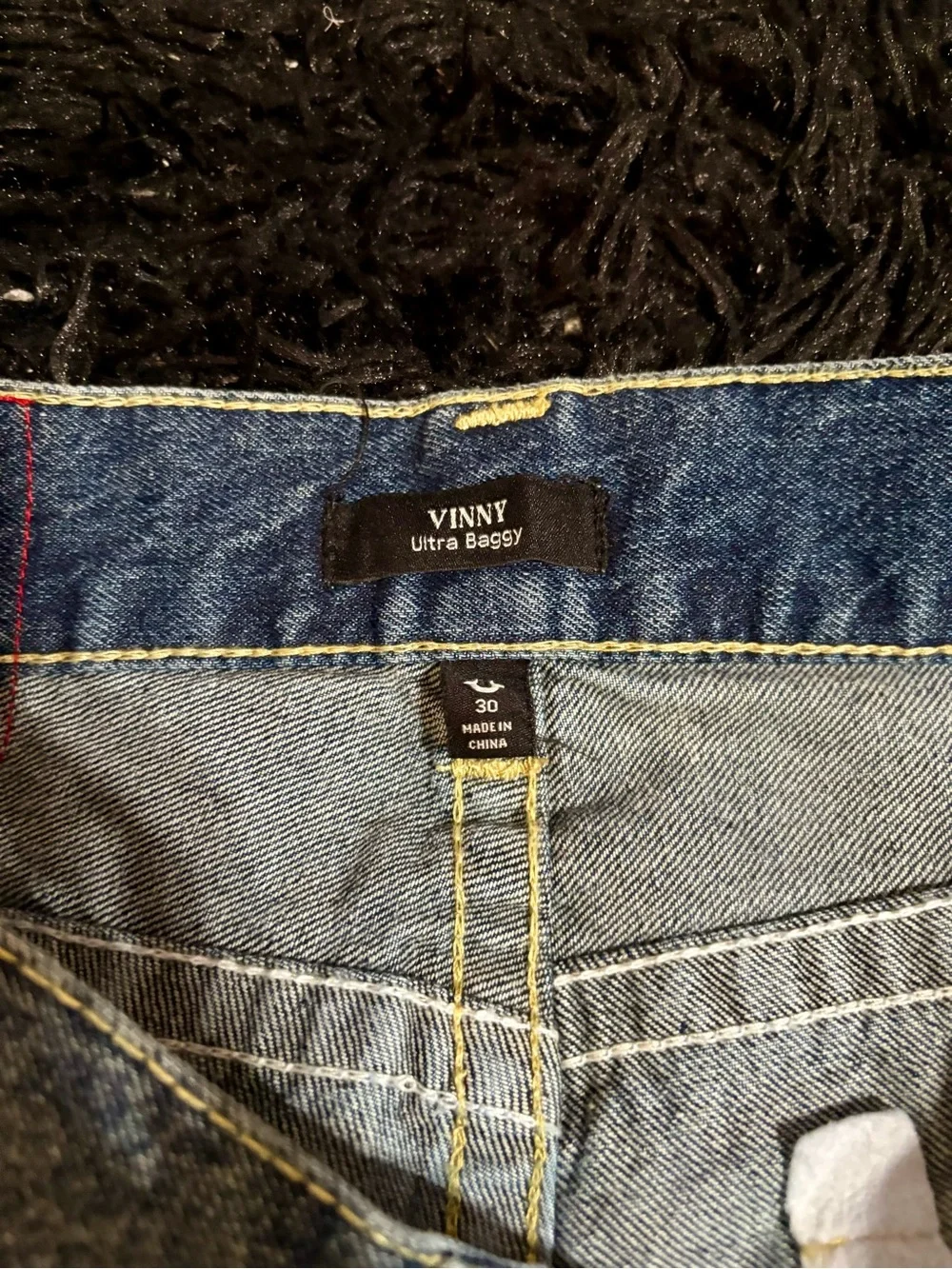 True Religion Vinny Dark Wash Blue Ultra Baggy Jeans